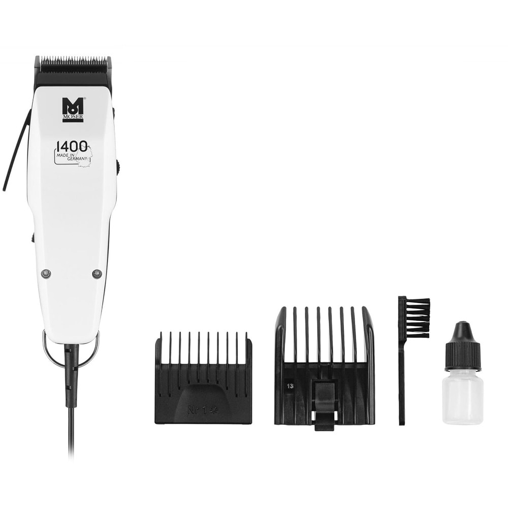 Aparat de tuns MOSER 1400 White Edition, 0.7-18 mm, alb