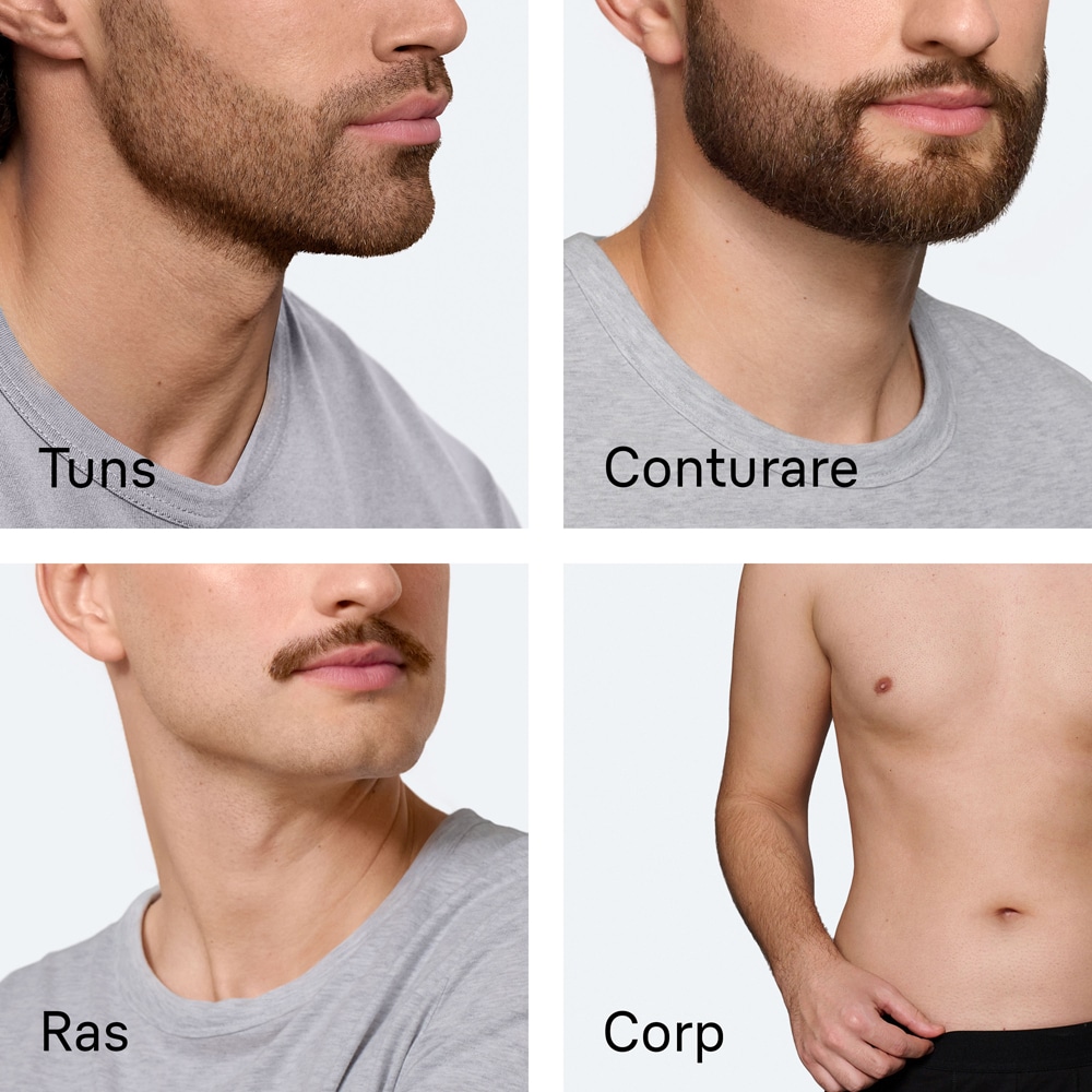 Aparat hibrid de barbierit si tuns barba BRAUN Series X XT5100, Wet&Dry, 45 min autonomie, 1 element de taiere, husa, negru-gri