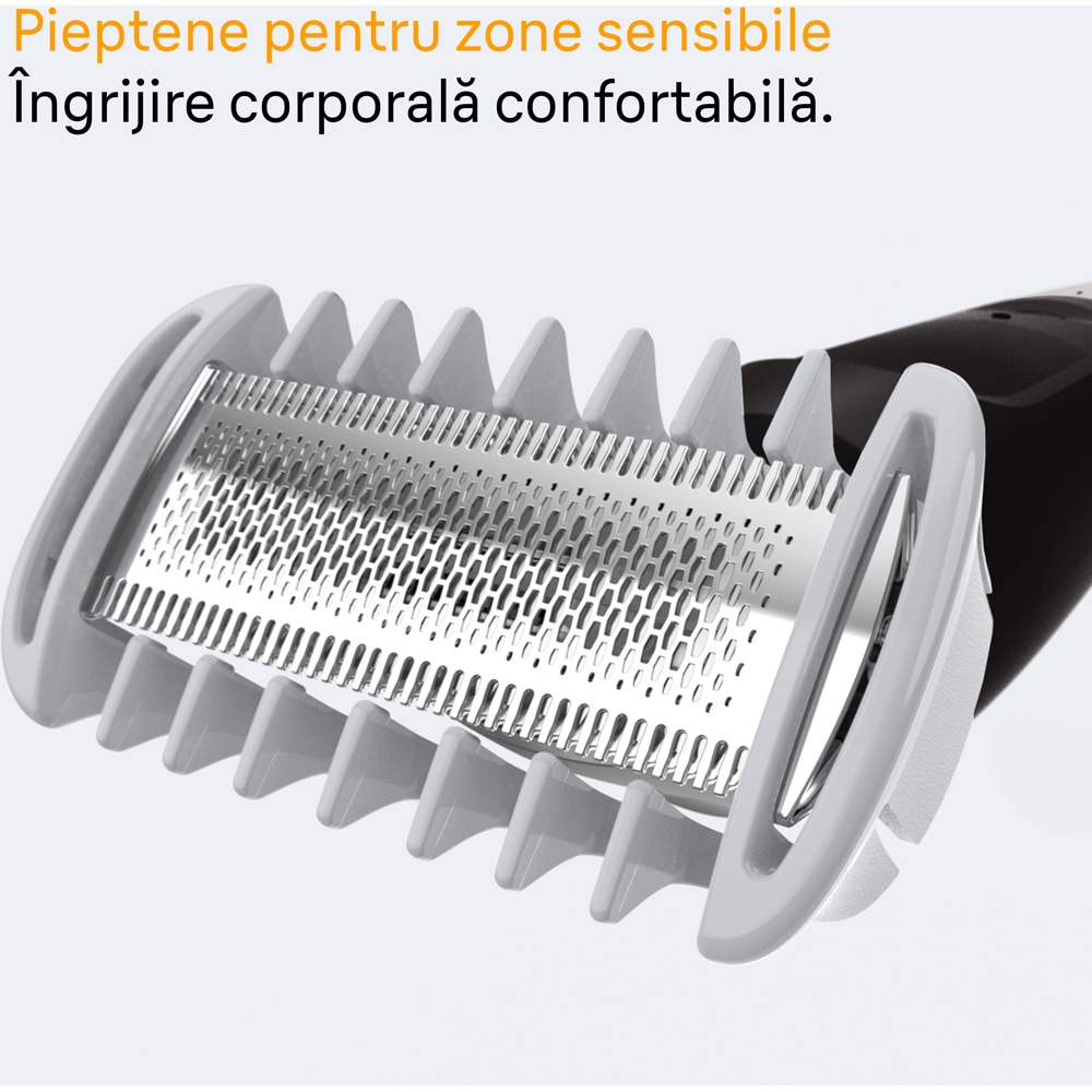 Aparat hibrid de barbierit si tuns barba BRAUN Series X XT5100, Wet&Dry, 45 min autonomie, 1 element de taiere, husa, negru-gri