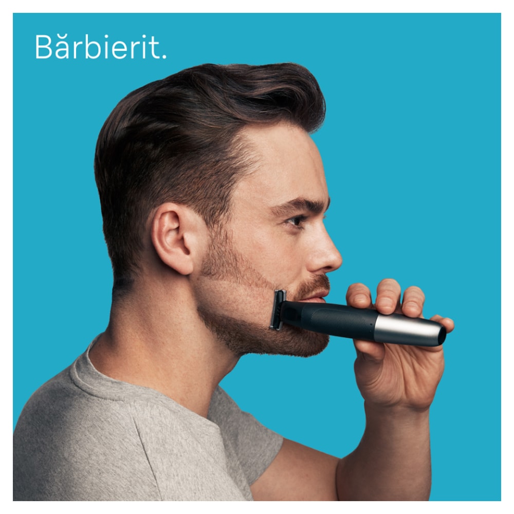 Aparat hibrid de barbierit si tuns barba BRAUN Series X XT5100, Wet&Dry, 45 min autonomie, 1 element de taiere, husa, negru-gri