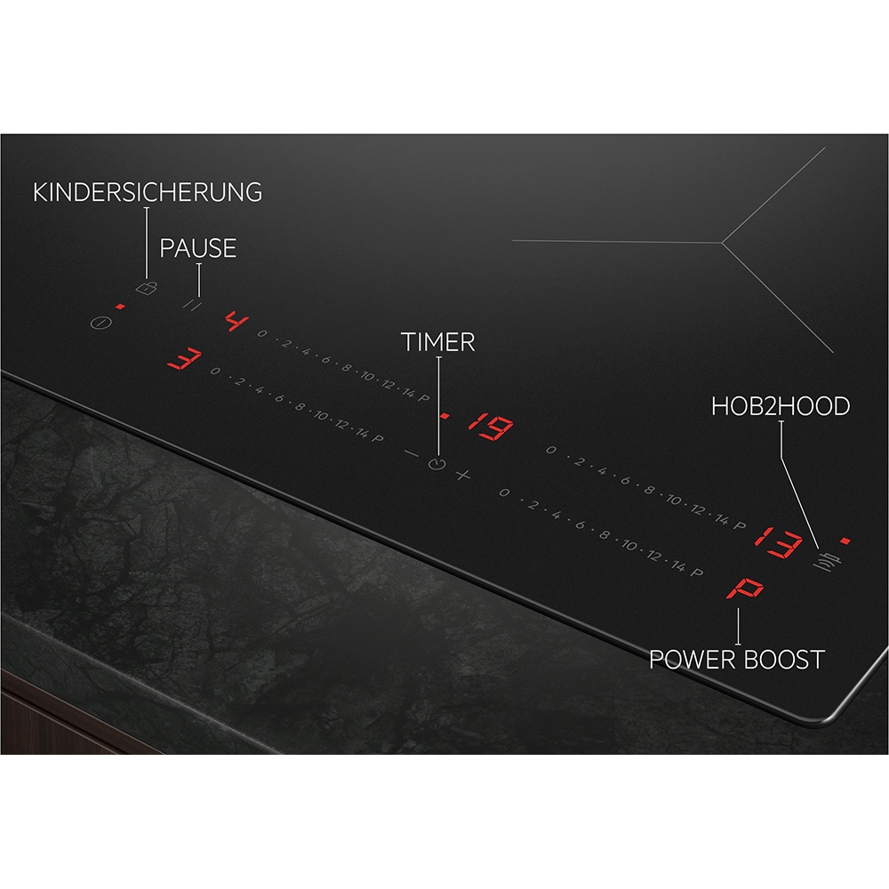 Plita incorporabila AEG TO64IA0AIT, Inductie, 4 arzatoare, Touch control, negru