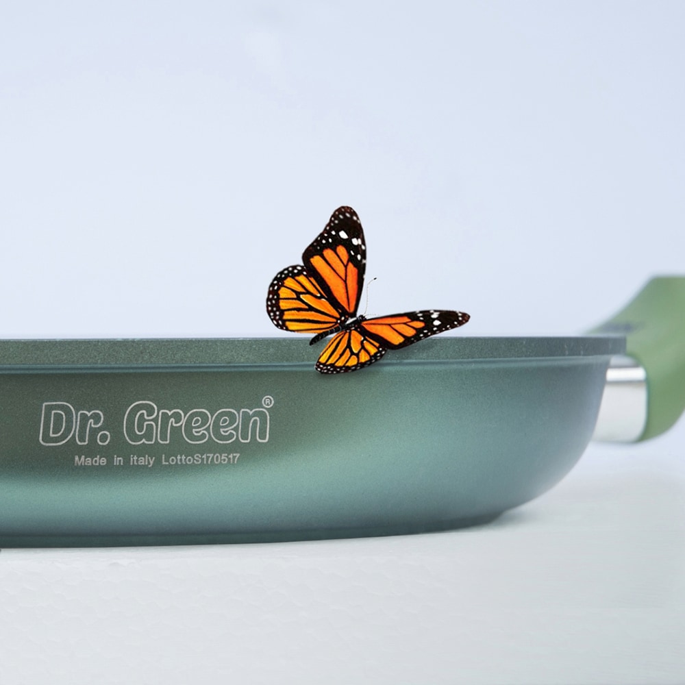 Tigaie RISOLI DR. Green, 24 cm, aluminiu reciclat, verde