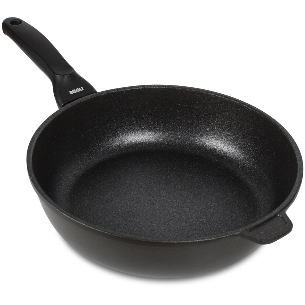 Tigaie adanca RISOLI Black Plus, 28 cm, aluminiu reciclat, negru