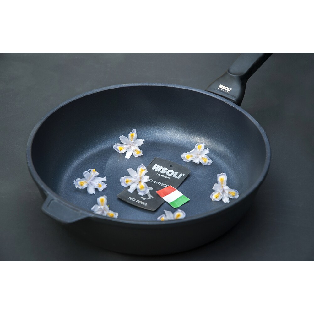 Tigaie adanca RISOLI Black Plus, 28 cm, aluminiu reciclat, negru