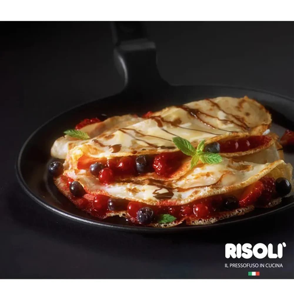 Tigaie pentru clatite RISOLI Saporella, 25 cm, aluminiu reciclat, negru