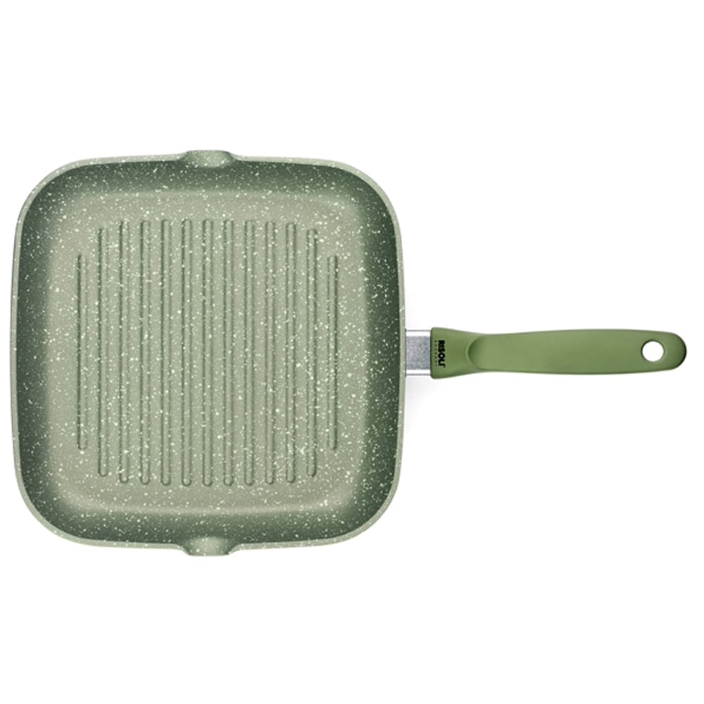 Tigaie grill RISOLI DR. Green, 26 x 26 cm, aluminiu reciclat, verde