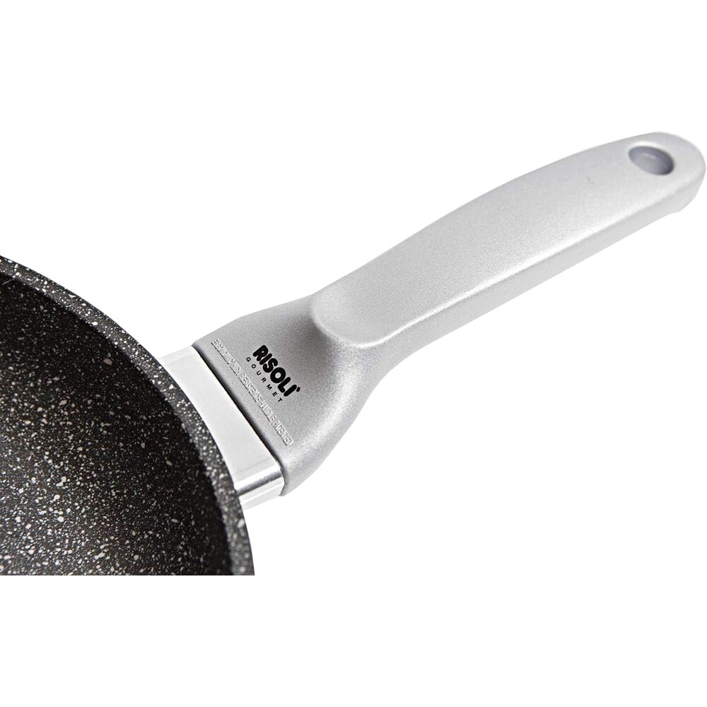 Tigaie adanca RISOLI Granito Hardstone, 24 cm, aluminiu reciclat, negru