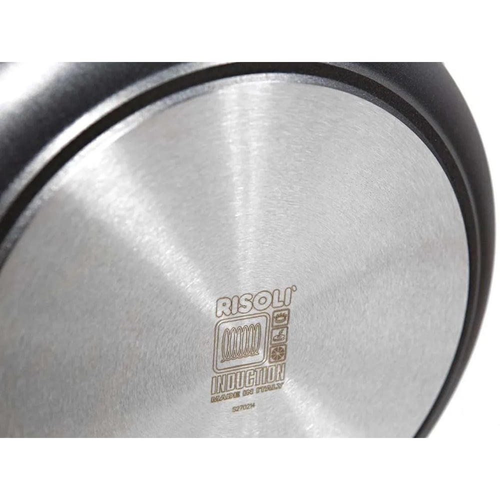 Tigaie wok RISOLI Granito Hardstone, 28 cm, aluminiu reciclat, negru