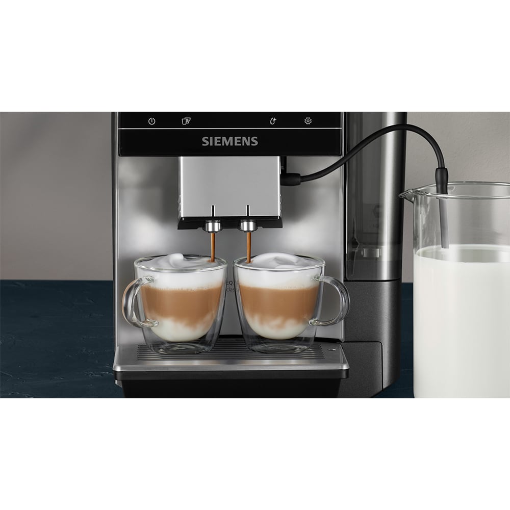 Espressor automat SIEMENS EQ700 TP705R01, 2.4l, 1500W, 19 bar, gri inchis