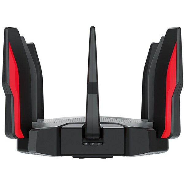 Router Wireless Gigabit TP-LINK Archer GX90, Wi-Fi 6, Tri-Band 574 + 1201 + 4804 Mbps, negru