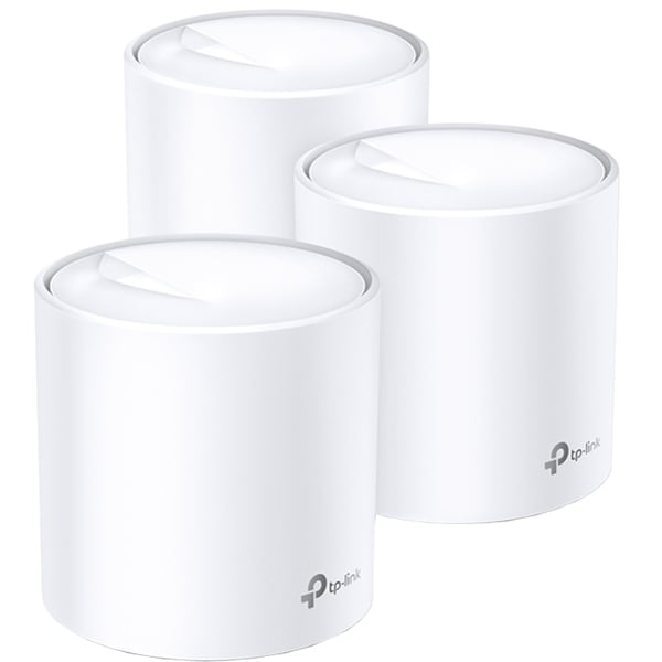 Sistem Wireless Mesh TP-LINK Deco X20 AX1800, Wi-Fi 6, Dual Band 574 + 1201 Mbps, 3 buc, alb
