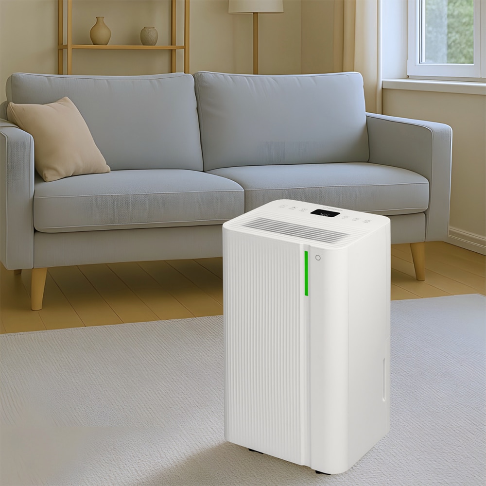 Dezumidificator TURBIONAIRE LEVI 12 ION, 12 l/zi, 220W, rezervor 1.8l, Ionizare, alb