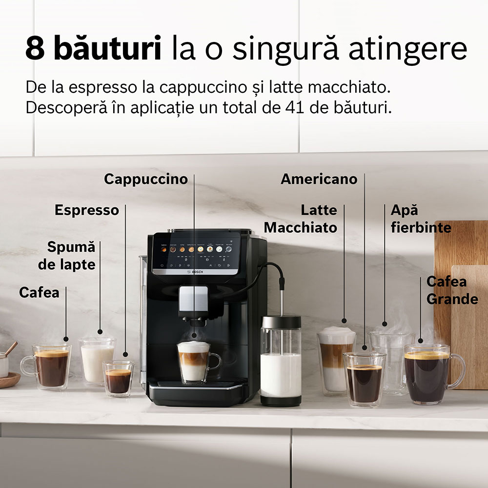 Espressor automat BOSCH TPR41503, 1.8l, 1500W, 15bar, negru
