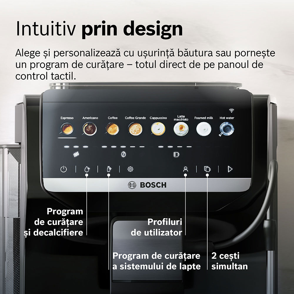 Espressor automat BOSCH TPR41503, 1.8l, 1500W, 15bar, negru