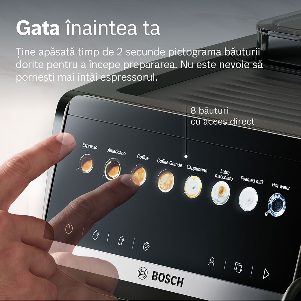 Espressor automat BOSCH TPR41503, 1.8l, 1500W, 15bar, negru