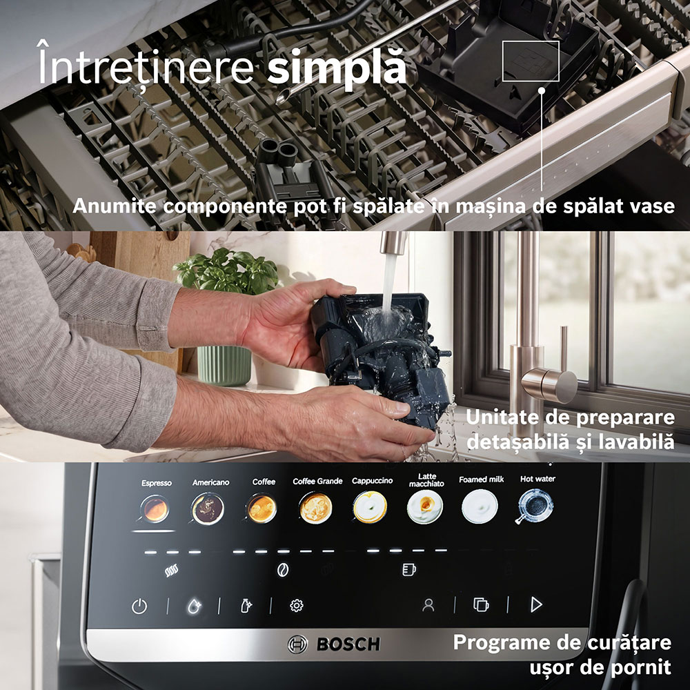 Espressor automat BOSCH TPR41503, 1.8l, 1500W, 15bar, negru