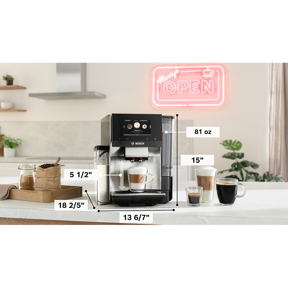 Espressor automat BOSCH Seria 8 VeroCafe TQE80703, 2.4l, 1500W, 19bar, negru
