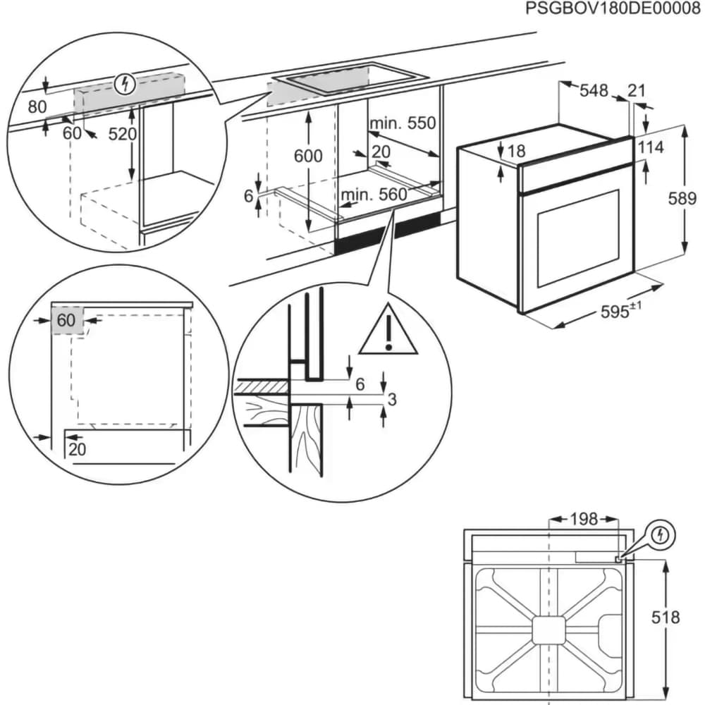 Cuptor incorporabil AEG TR6PB531SB, Electric, Gatire cu abur, Autocuratare pirolitica, 72 l, Clasa A++, Wi-Fi, negru
