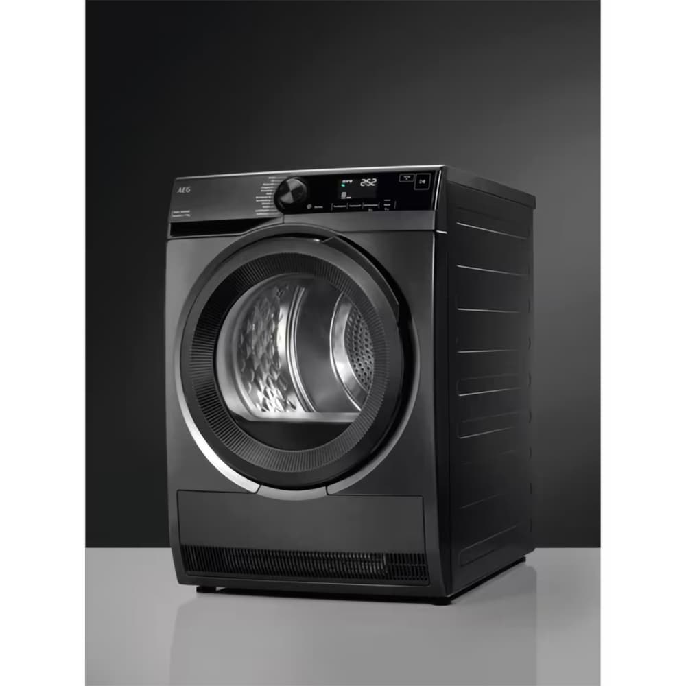 Uscator de rufe AEG Seria 7000 TR7394DE, Pompa de caldura, 9 kg, 12 programe, Clasa C, argintiu inchis