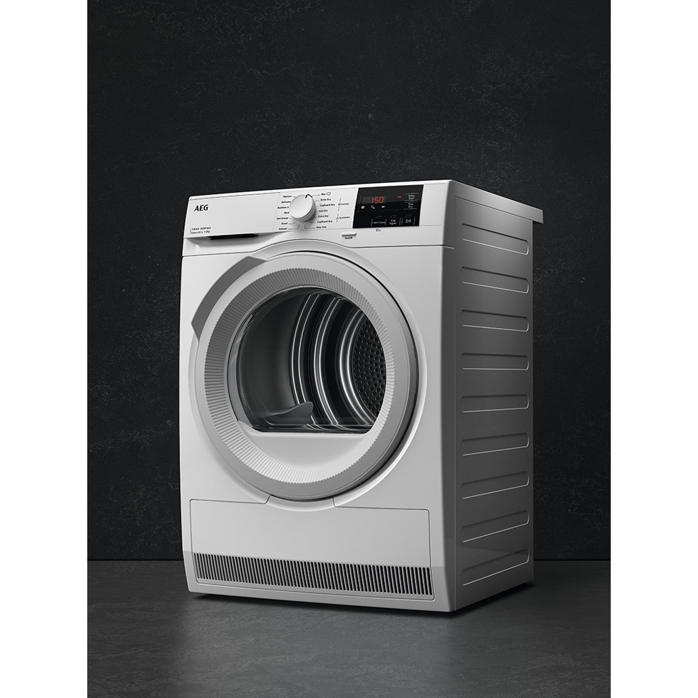 Uscator de rufe AEG Seria7000 TR748WE, Pompa de caldura, 8 kg, 14 programe, Clasa D, alb