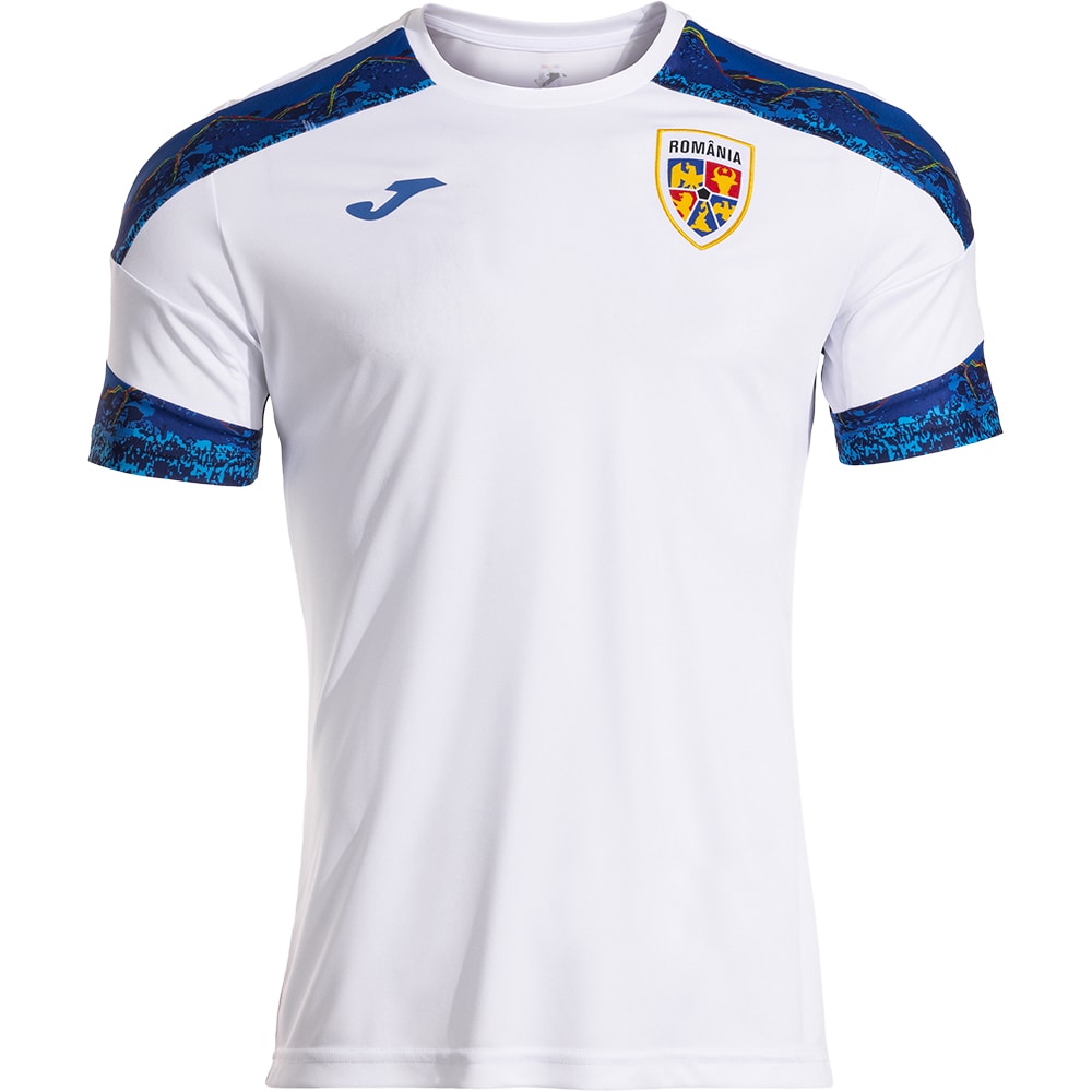 Tricou fotbal de antrenament JOMA Echipa nationala de Fotbal a Romaniei 2025, marimea S, alb