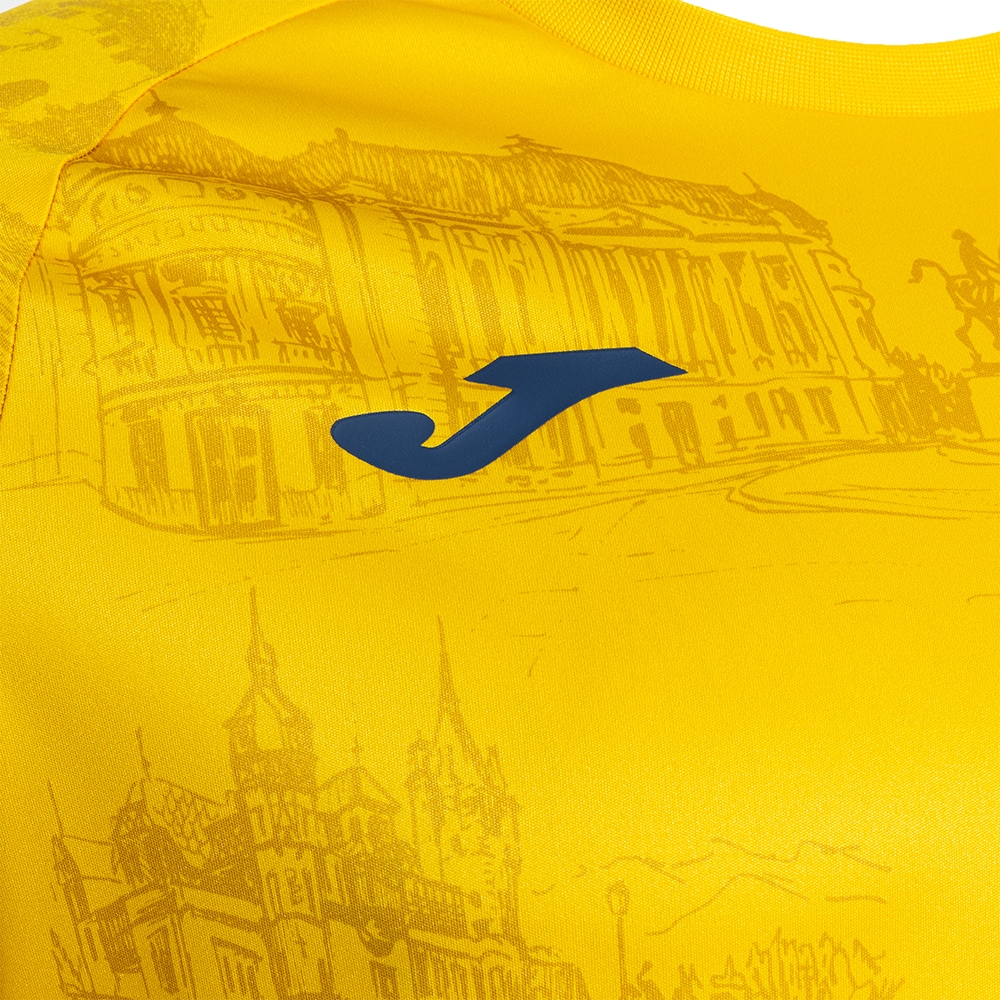 Tricou fotbal de incalzire JOMA Echipa Nationala de Fotbal a Romaniei 2025, marimea XL, galben