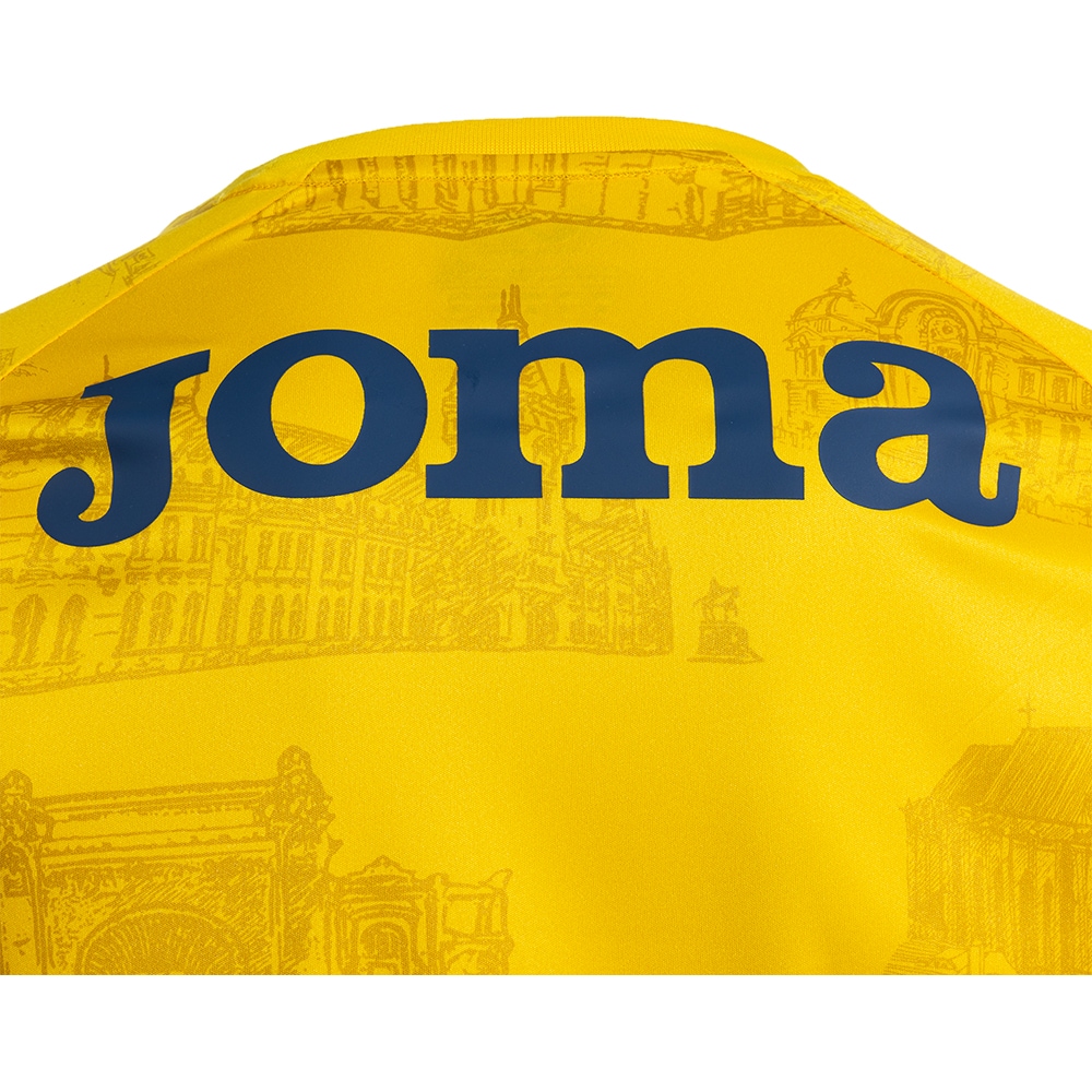 Tricou fotbal de incalzire JOMA Echipa Nationala de Fotbal a Romaniei 2025, marimea XL, galben