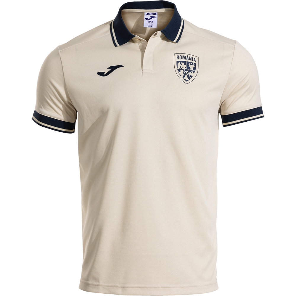 Tricou fotbal de prezentare JOMA Echipa Nationala de Fotbal a Romaniei 2025, marimea L, crem