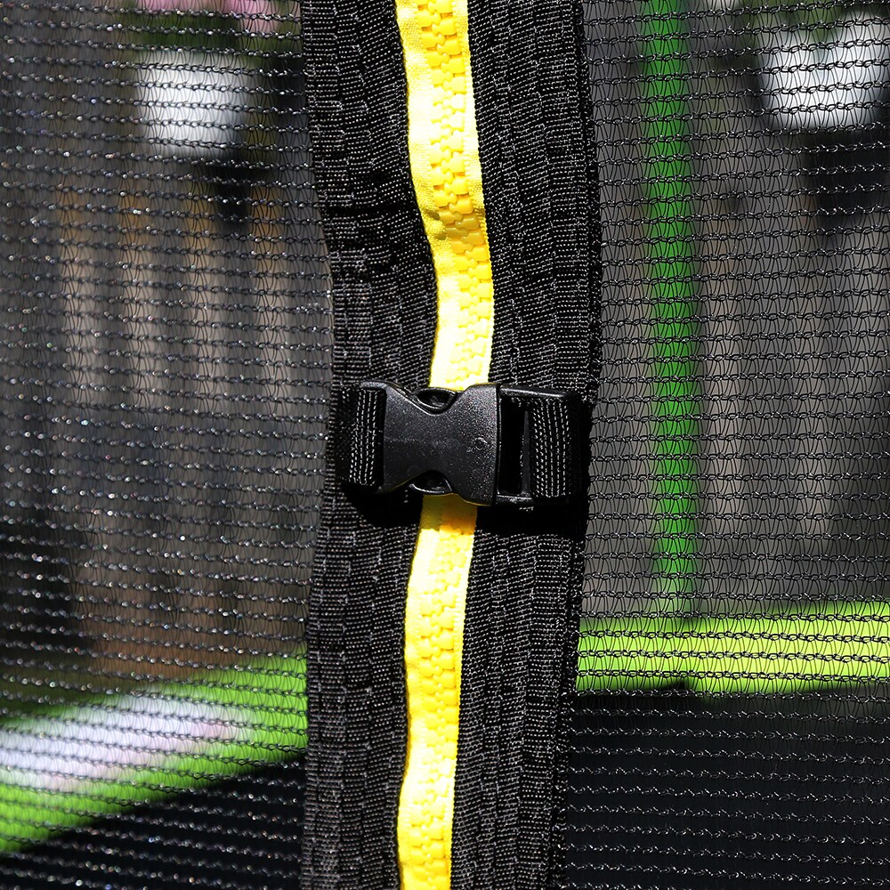 Trambulina MYRIA MY7223, D 240cm, greutate suportata 100kg, plasa protectie, scarita, negru-verde