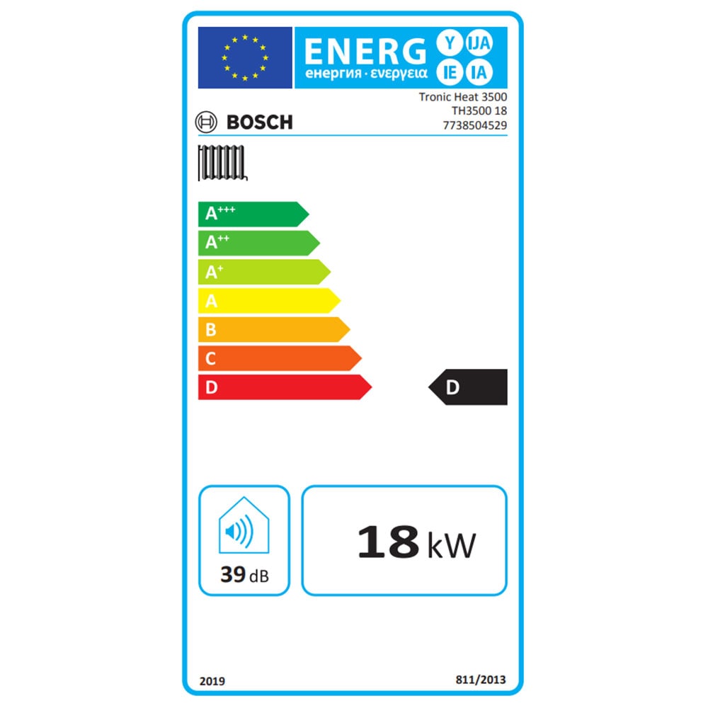Centrala termica electrica BOSCH Tronic Heat 3500, 18 kW, alb-gri