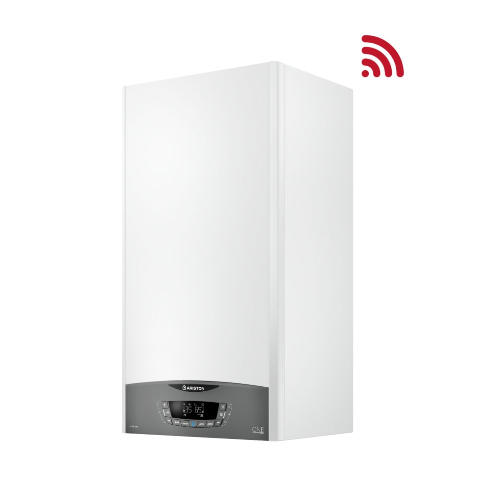 Centrala termica pe gaz in condensare ARISTON Genus One+, 24 kW, WiFi, Schimbator de caldura inox, Kit evacuare inclus, 3+2 ani extragarantie