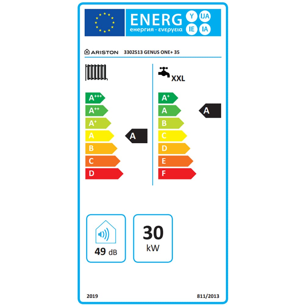 Centrala termica pe gaz in condensare ARISTON Genus One+, 35 kW, Schimbator de caldura inox, Kit evacuare inclus, 3+2 ani extragarantie