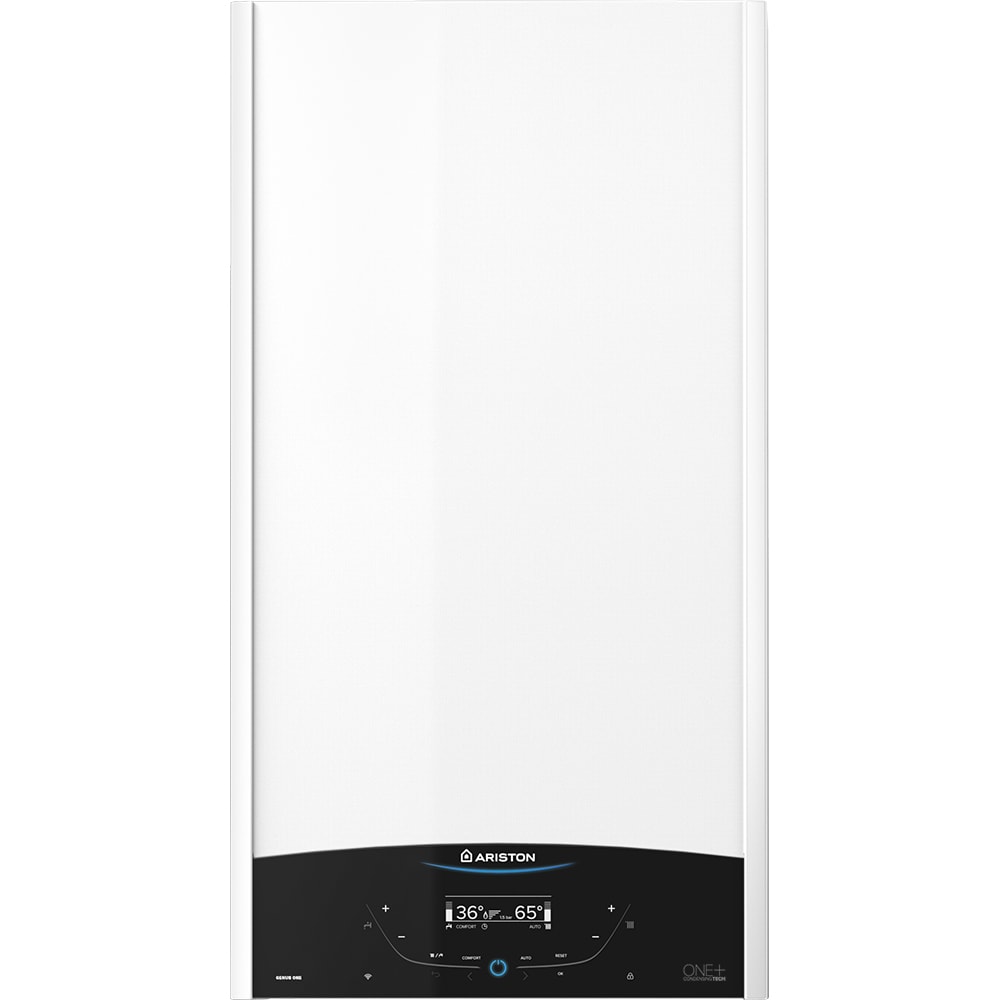 Centrala termica pe gaz in condensare ARISTON Genus One+, 35 kW, Schimbator de caldura inox, Kit evacuare inclus, 3+2 ani extragarantie