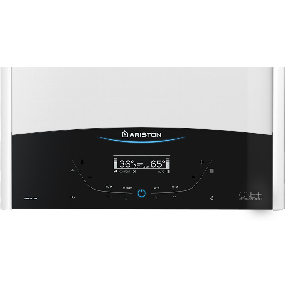 Centrala termica pe gaz in condensare ARISTON Genus One+, 35 kW, Schimbator de caldura inox, Kit evacuare inclus, 3+2 ani extragarantie