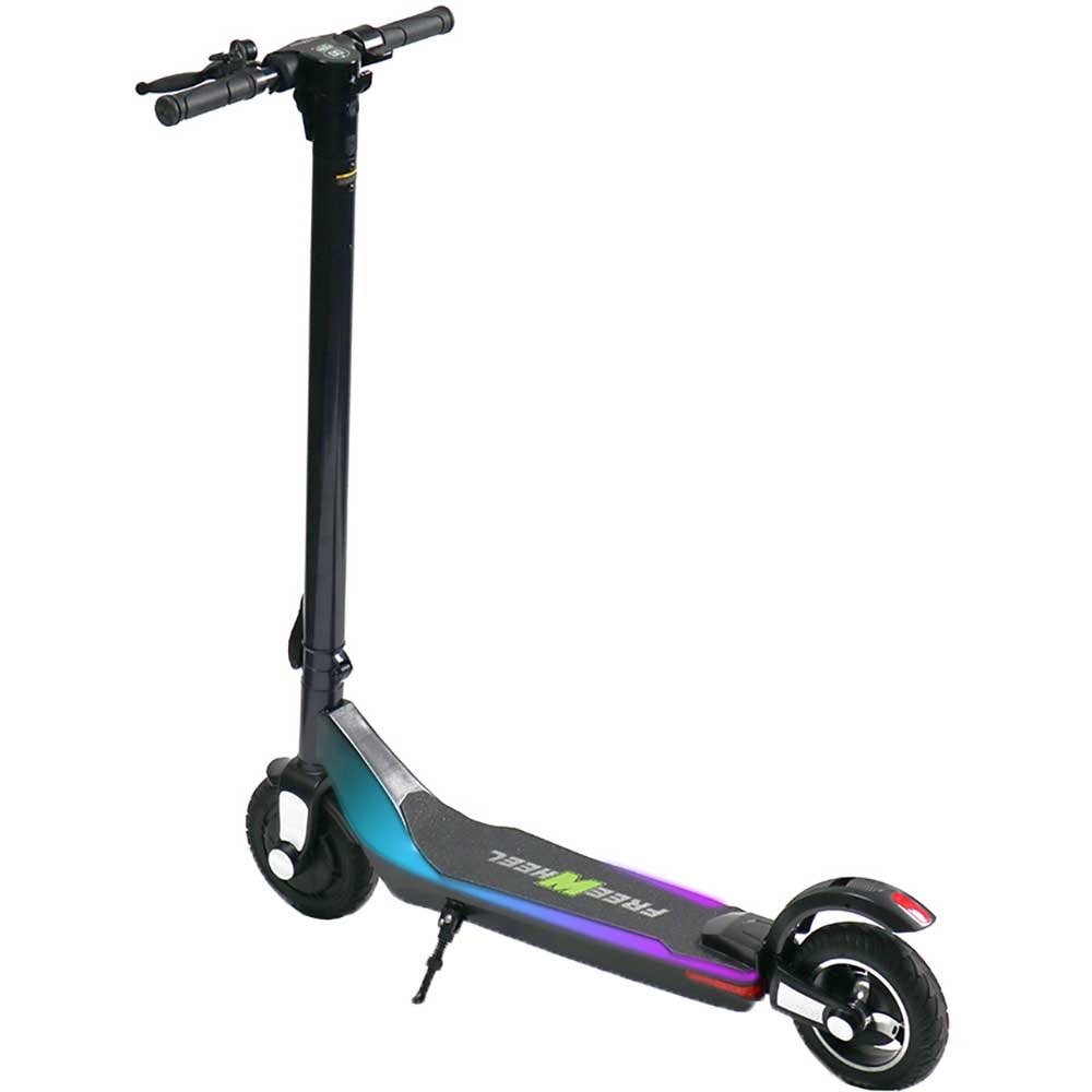 Trotineta electrica FREEWHEEL Rider T4 Light-Up, 8 inch, pliabila, negru