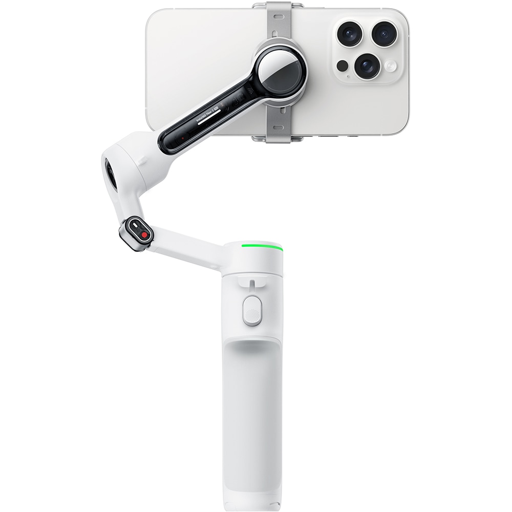 Stabilizator imagine Gimbal INSTA360 Flow 2 Pro Crator Kit, Bluetooth, 3 axe, 1100mAh, alb