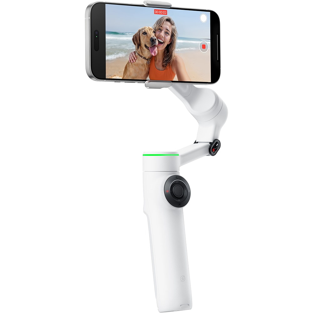Stabilizator imagine Gimbal INSTA360 Flow 2 Pro Crator Kit, Bluetooth, 3 axe, 1100mAh, alb