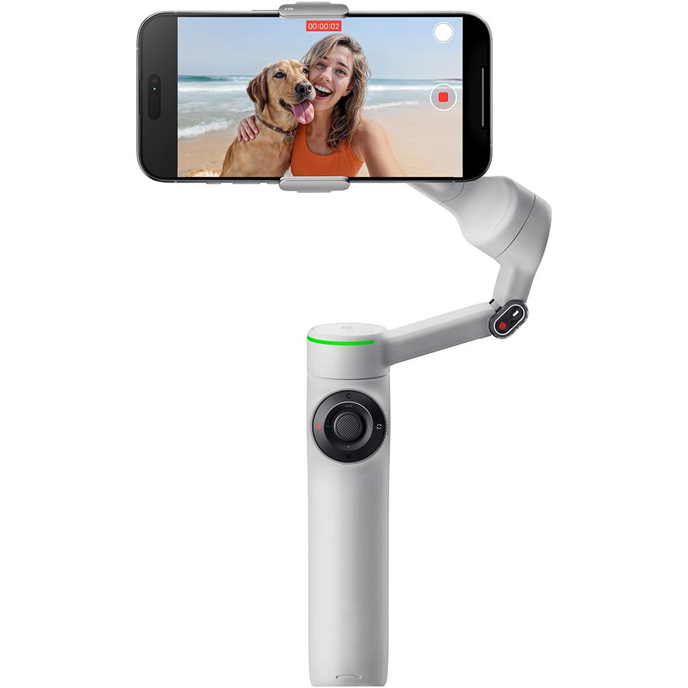 Stabilizator imagine Gimbal INSTA360 Flow 2 Pro Creator Kit, Bluetooth, 3 axe, 1100mAh, gri