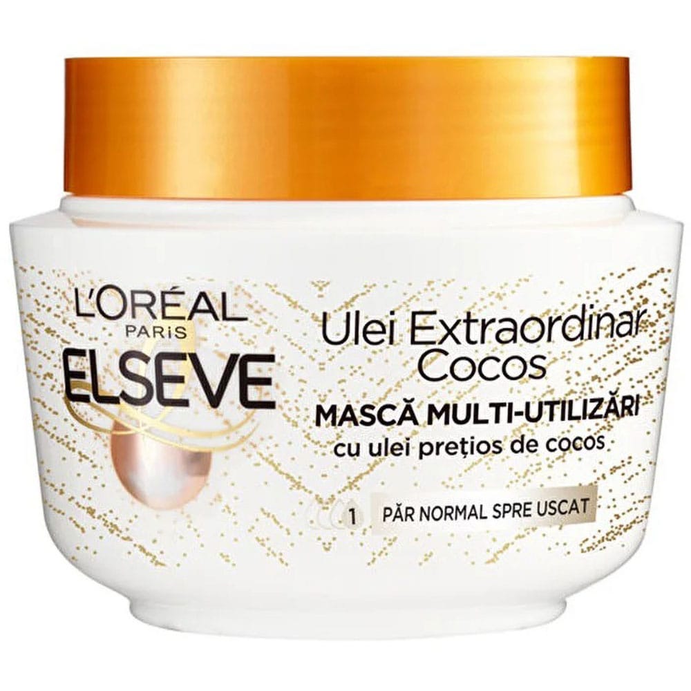 Masca de par ELSEVE Ulei Extraordinar cu ulei pretios de cocos, 300ml