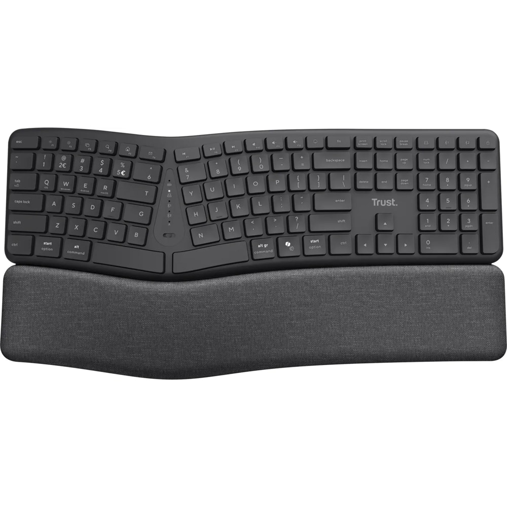 Tastatura wireless TRUST Keyra 25459, USB, Bluetooth, negru