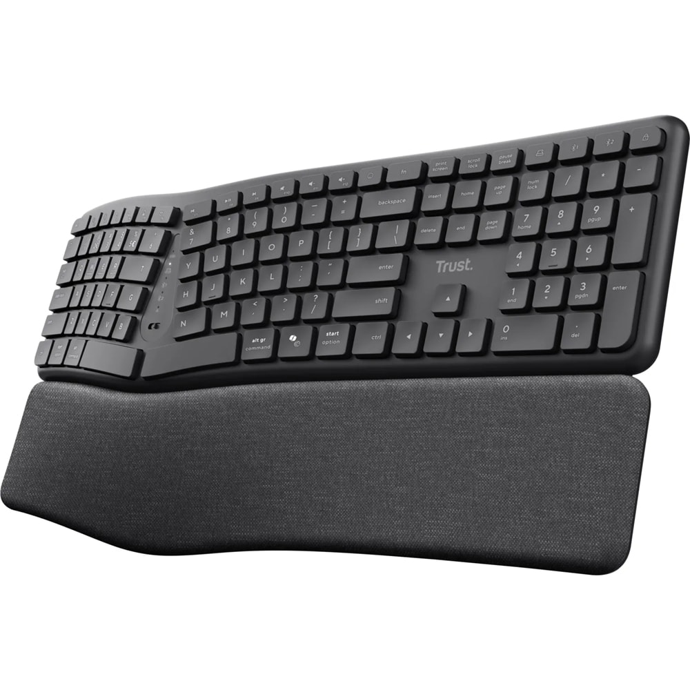 Tastatura wireless TRUST Keyra 25459, USB, Bluetooth, negru