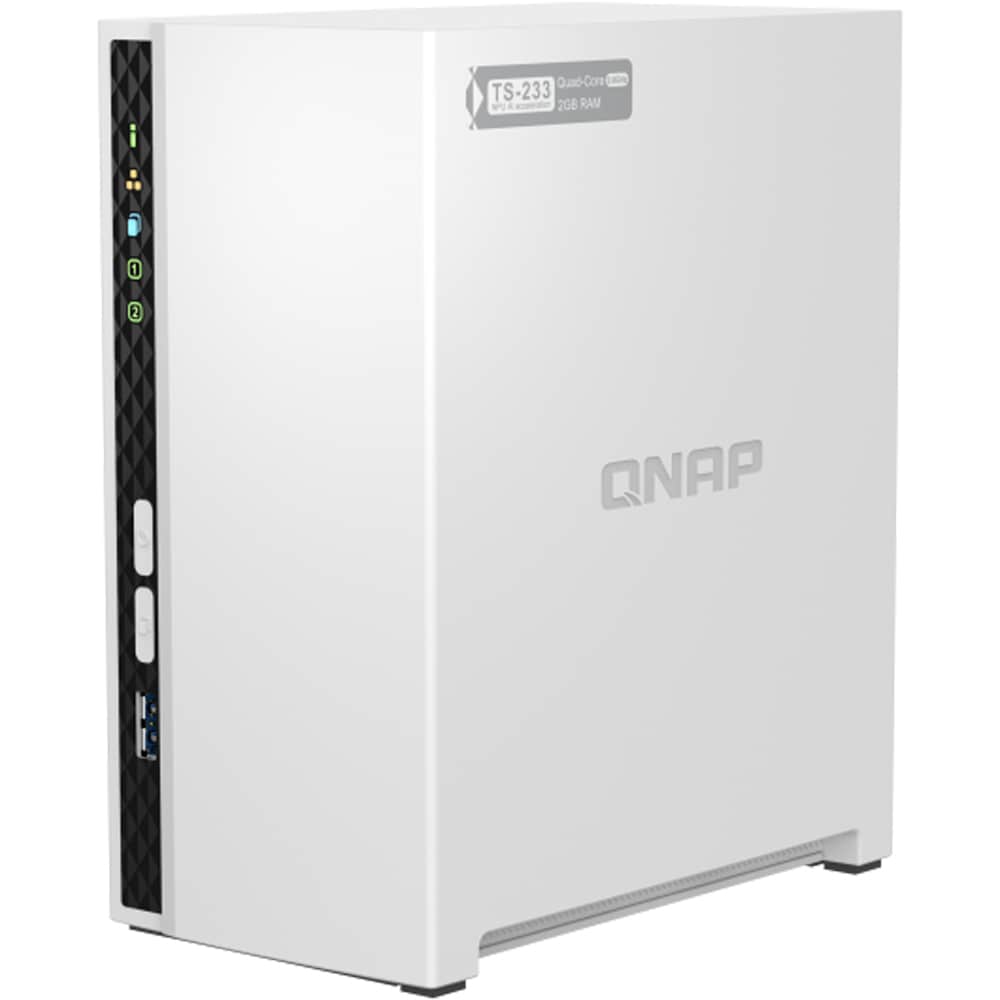 Network Attached Storage QNAP TS-233, ARM 4-core Cortex-A55, 2.0GHz, 2GB, 2-Bays, alb