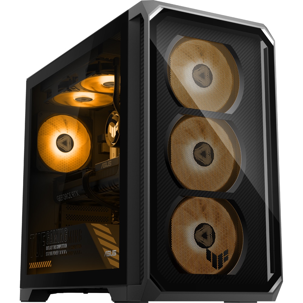Sistem Desktop Gaming ASUS TUF TM700TZ-R8700F0200, AMD Ryzen 7 8700F pana la 5GHz, 32GB, SSD 1TB, NVIDIA GeForce 5060 Ti DUAL 8GB, Free Dos