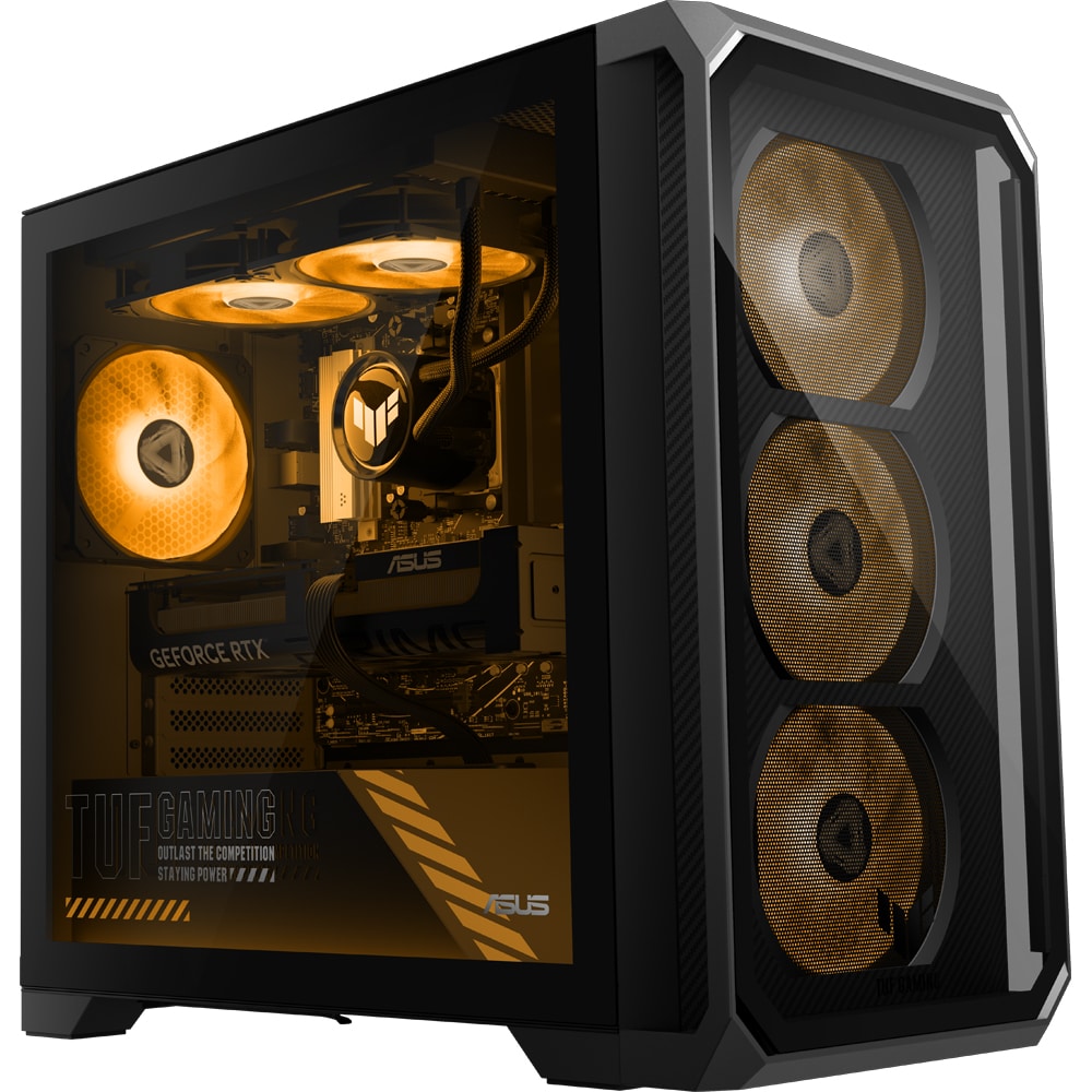 Sistem Desktop Gaming ASUS TUF TM700TZ-R8700F0200, AMD Ryzen 7 8700F pana la 5GHz, 32GB, SSD 1TB, NVIDIA GeForce 5060 Ti DUAL 8GB, Free Dos