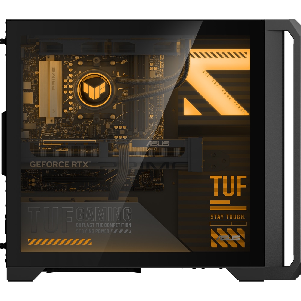 Sistem Desktop Gaming ASUS TUF TM700TZ-R8700F0200, AMD Ryzen 7 8700F pana la 5GHz, 32GB, SSD 1TB, NVIDIA GeForce 5060 Ti DUAL 8GB, Free Dos