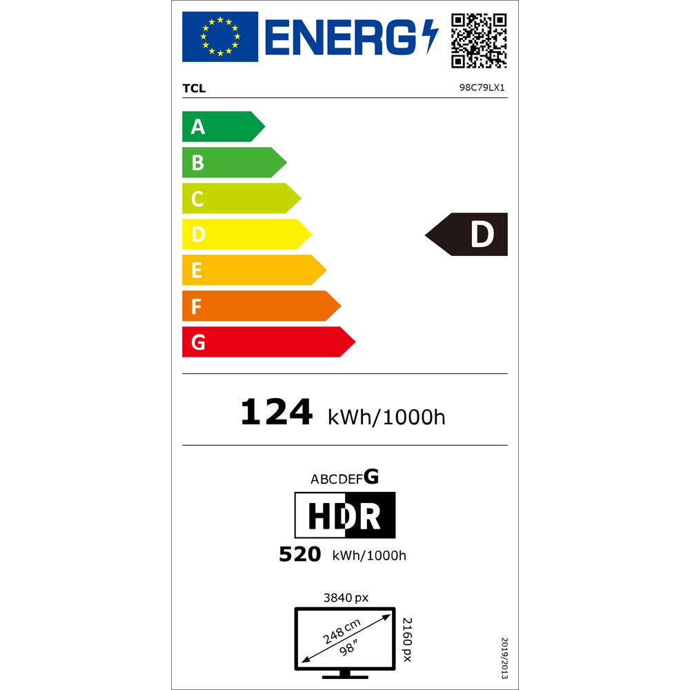 Televizor SQD MiniLed Smart TCL 98C79L, Ultra HD 4K, 248cm