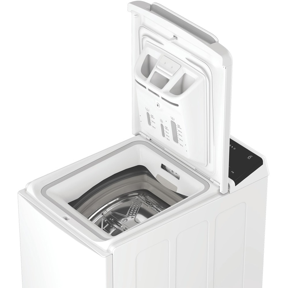 Masina de spalat rufe verticala WHIRLPOOL TW621DBSWEE, 6th Sense, 6 kg, 1200rpm, Clasa A, alb
