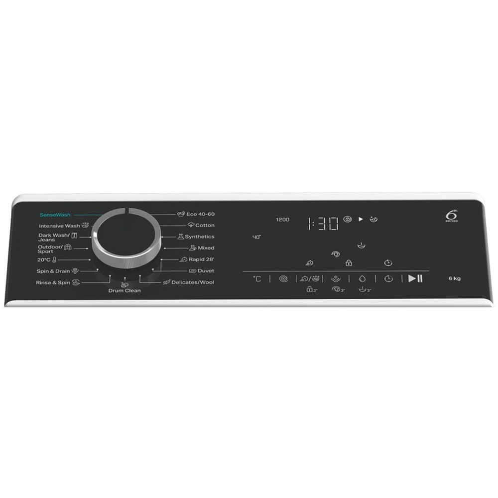 Masina de spalat rufe verticala WHIRLPOOL TW621DBSWEE, 6th Sense, 6 kg, 1200rpm, Clasa A, alb