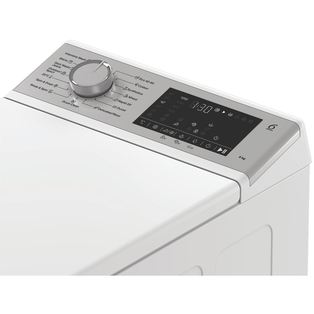 Masina de spalat rufe verticala WHIRLPOOL TW621DSFCEE, 6 kg, 1200rpm, Clasa A, alb