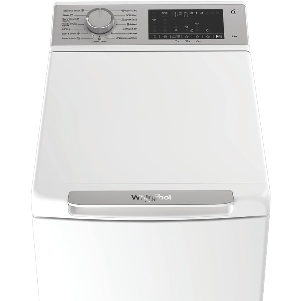 Masina de spalat rufe verticala WHIRLPOOL TW621DSFCEE, 6 kg, 1200rpm, Clasa A, alb